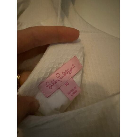 Lilly Pulitzer White Pink Yellow Delia Mini Shift Dress Sleeveless Sz 10 N - Picture 6 of 7